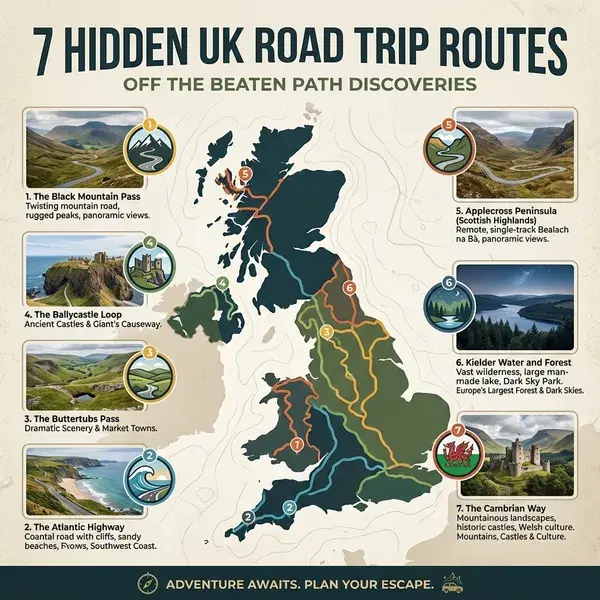 7 Hidden UK Road Trip Routes