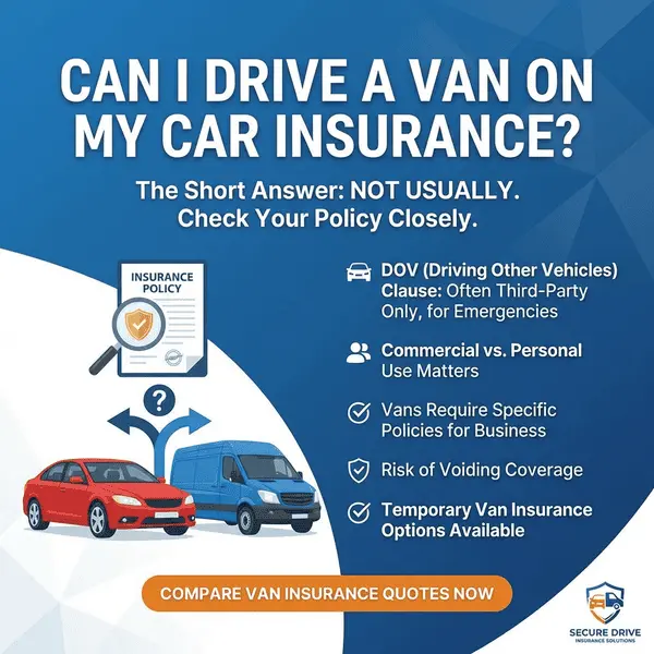 Can I Drive a Van on My Car Insurance