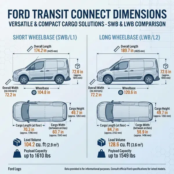 Ford Transit Connect Dimensions