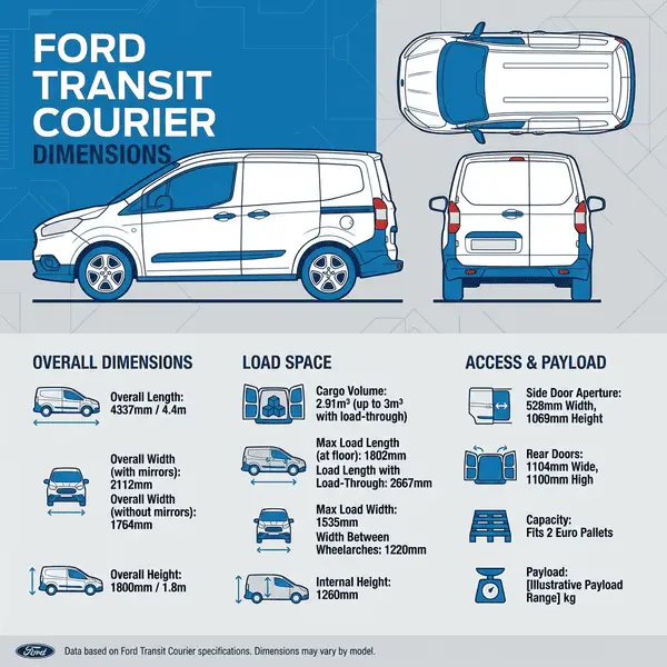 Ford Transit Courier Dimensions