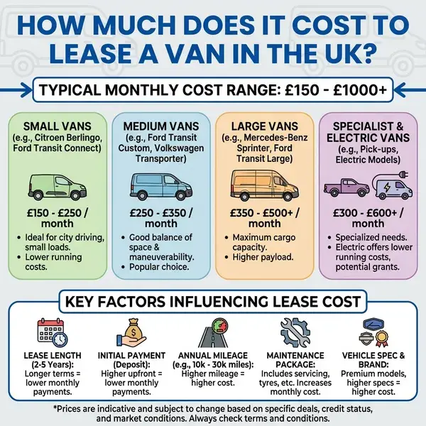 How Much Does It Cost to Lease a Van in the UK?