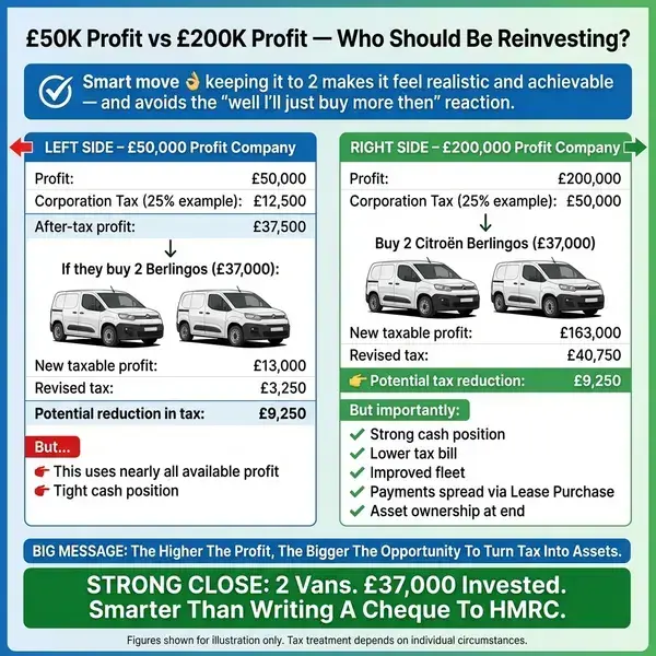 £35,000 Profit: Pay £8,750 in Tax or Reinvest in a Van?