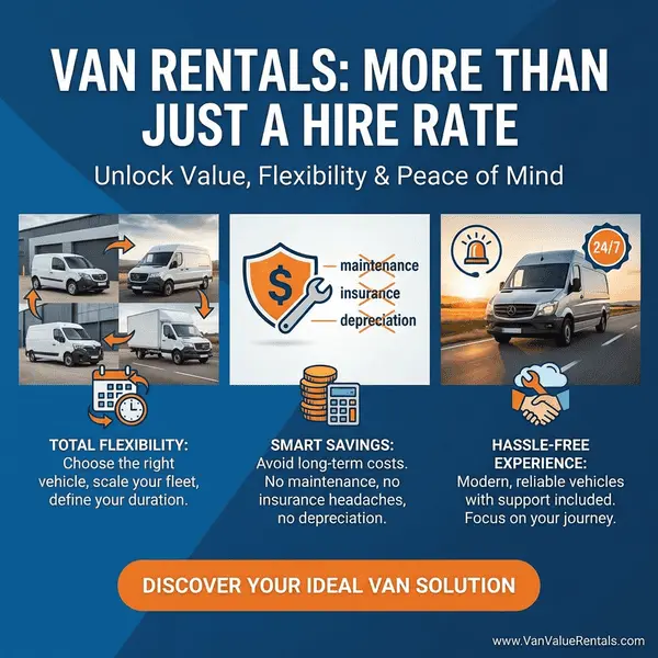 Van rentals are not only based on hire rates