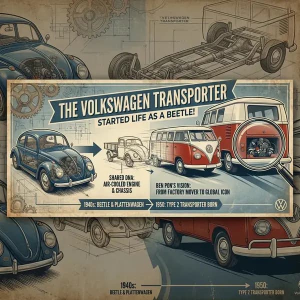 Volkswagen Transporter started life as a Beetle!